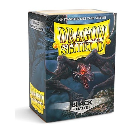 Dragon Shield Matte Black Deck Protector Sleeves (100) [STANDARD]